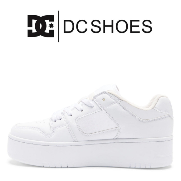 DC Shoes - Women's Manteca 4 Platform Shoes- White - Size 7 - Picture 2 of 4